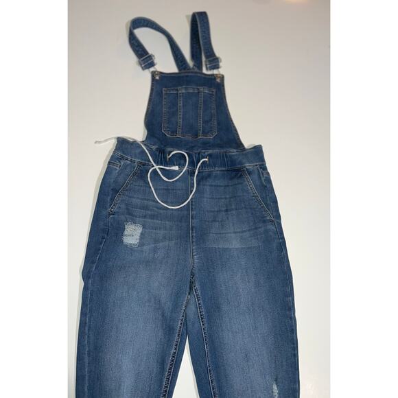 Guess women’s  distressed denim overalls - Picture 12 of 16